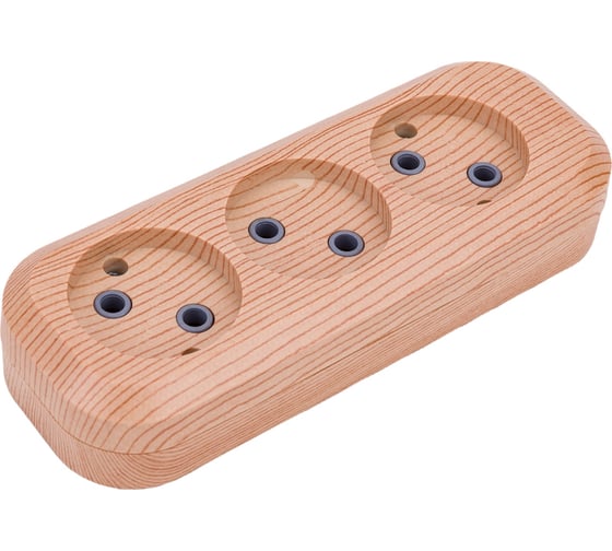 Изображение товара Розеточная колодка, 3 гнезда, сосна TDM ELECTRIC SQ1806-0047