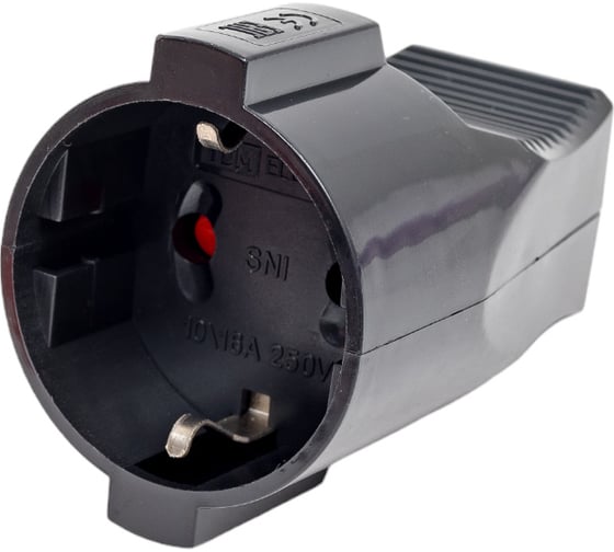 Изображение товара Штепсельная розетка TDM ELECTRIC 2П+3 с/з 16А 250B черная SQ1806-0032