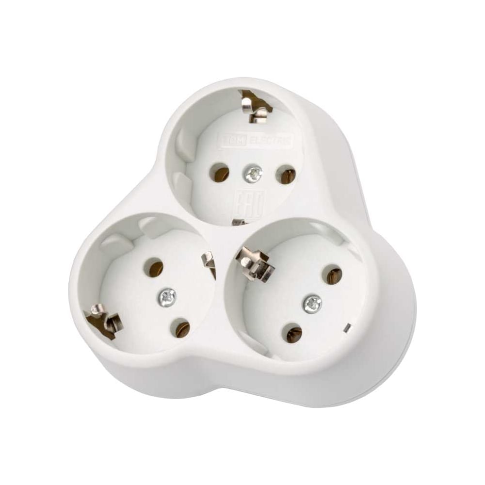 Изображение товара Блок на 3 гнезда TDM ELECTRIC 2П+З круглый 16А 250B SQ1806-0028