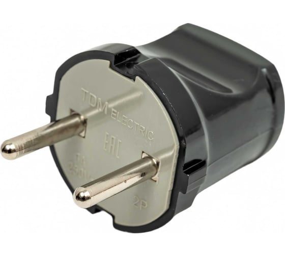 Изображение товара Вилка черная TDM ELECTRIC SQ1806-0002