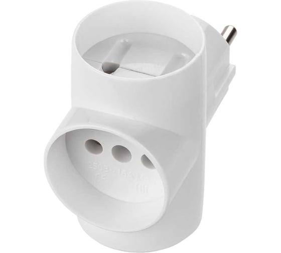 Изображение товара Тройник TDM ELECTRIC 3х2П 16А 250B белый SQ1806-0041