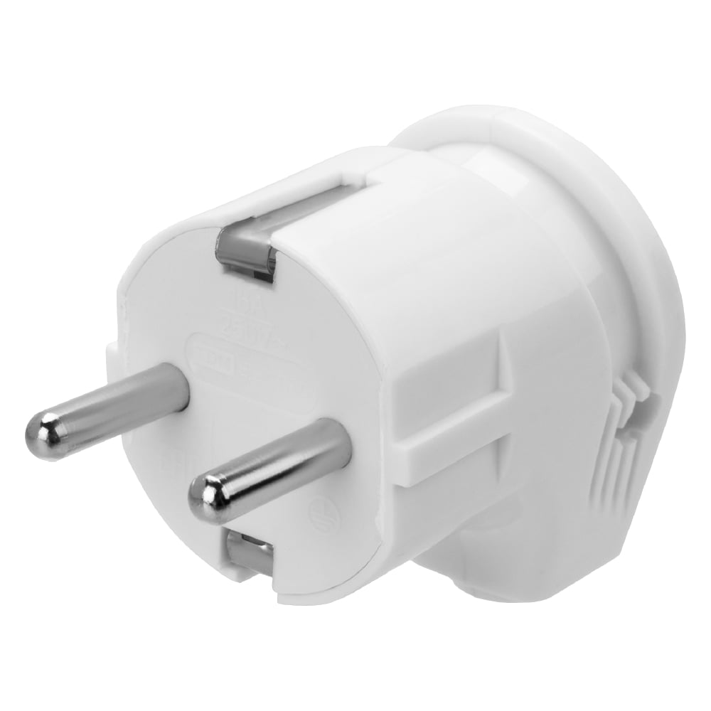 Изображение товара Угловая вилка Schuko белая TDM ELECTRIC SQ1806-0007 для бытовых электроприборов