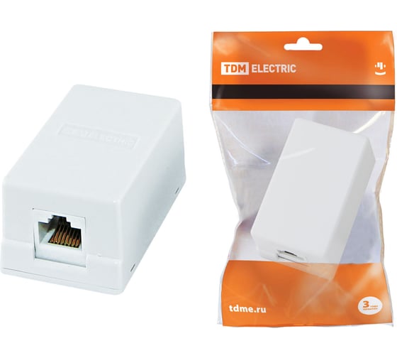 Изображение товара Компьютерная розетка TDM ELECTRIC 1xRJ-45 SQ1809-0003