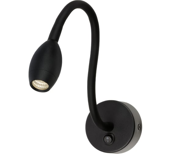 Изображение товара Светильник настенный светодиодный черный, с выключателем, 3 Вт, COB, 270 лм, 4000 К, IP20, "Эрика" TDM ELECTRIC SQ0358-0381