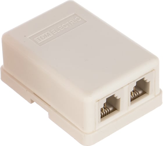 Изображение товара Телефонная розетка TDM ELECTRIC 2x6Р-4С SQ1809-0002