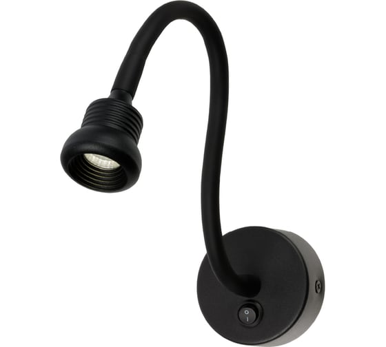 Изображение товара Светильник настенный светодиодный черный, с выключателем, 3 Вт, COB, 270 лм, 4000 К, IP20, "Кассия" TDM ELECTRIC SQ0358-0383