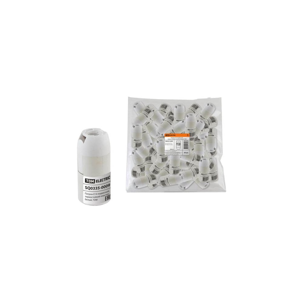 Изображение товара Подвесной патрон Е14, белый TDM ELECTRIC SQ0335-0009