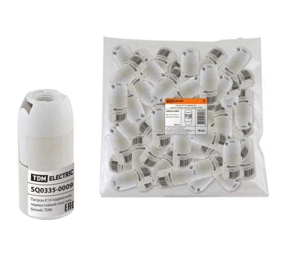 Изображение товара Подвесной патрон Е14, белый TDM ELECTRIC SQ0335-0009