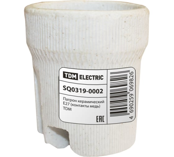 Изображение товара Керамический патрон E27 TDM ELECTRIC SQ0319-0002