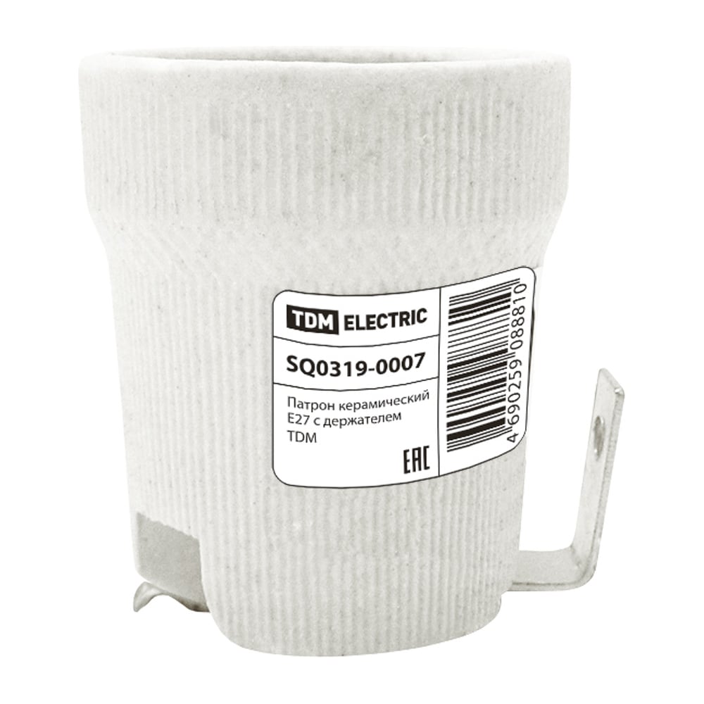 Изображение товара Керамический патрон E27 с держателем для ламп 200 шт