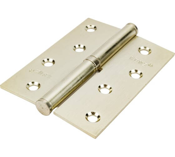 Изображение товара Стальная петля RENZ 100х75х2.5 мм, без колпачков, с обв., правая, латунь матовая 	INRENZ R 100 FH SG-