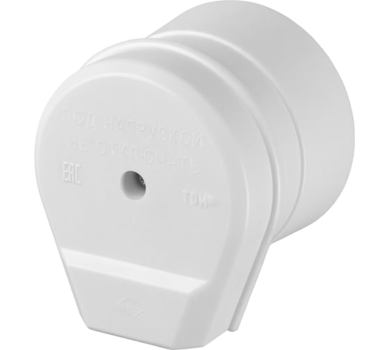 Изображение товара Разъём (розетка для электроплиты, вилка для электроплиты) РШ-ВШ 32А 250В 2Р+РЕ ОУ белый TDM ELECTRIC SQ1812-0003