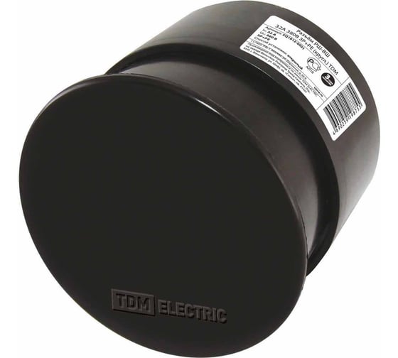 Изображение товара Разъём РШ-ВШ TDM ELECTRIC 32А 380В 3Р+РЕ круглый SQ1812-0001