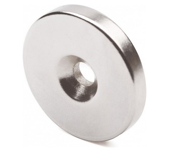 Изображение товара Неодимовый магнит-диск Forceberg 30x5 мм, с зенковкой 5/10, 2 шт. 9-1301023-002