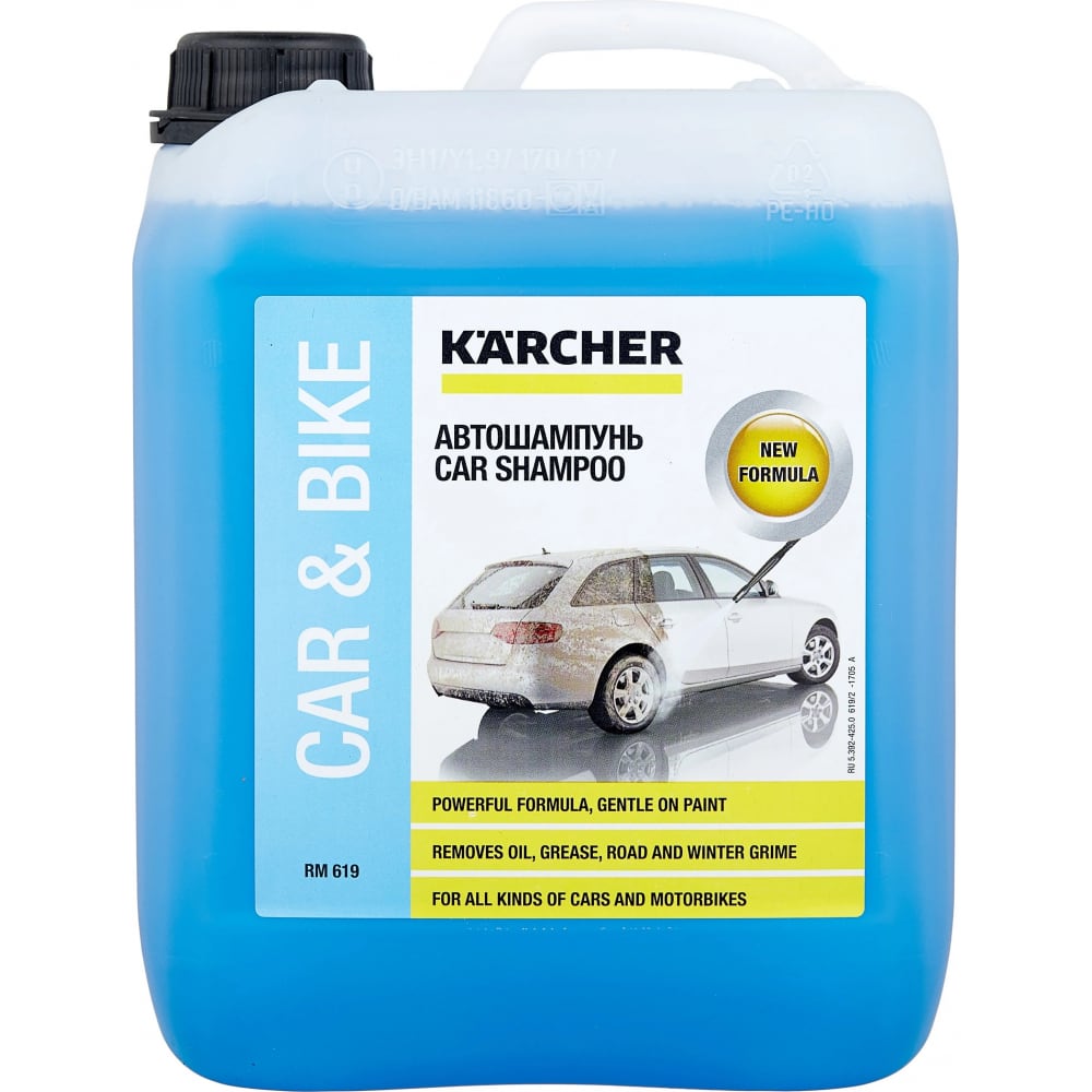 Автомобильный шампунь Karcher автомобильный шампунь 3 в 1 karcher rm 610 1л 62957500