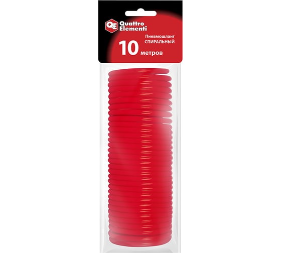 Изображение товара Шланг пневматический (10 м, спиральный, разъем EURO) Quattro Elementi 770-940