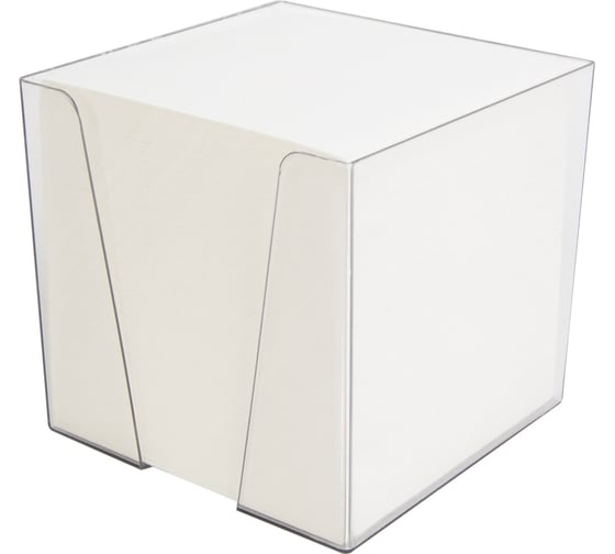 Изображение товара Кубарик РАНТИС прозрачный, тонированный, с белой бумагой, 9x9x9 см РПК03
