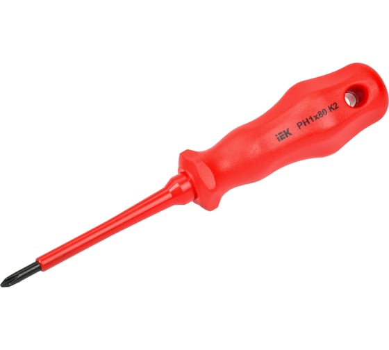 Изображение товара Диэлектрическая отвертка IEK ARMA2L 3 PH1x80 K2 A2L3-SC30-K2-PH-10-080