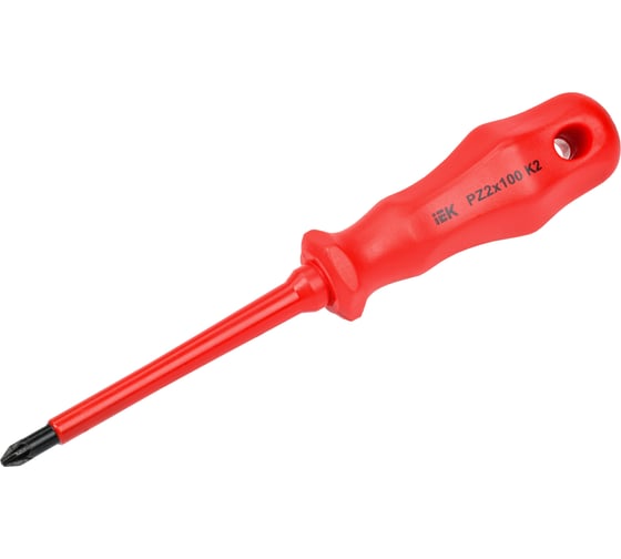 Изображение товара Диэлектрическая отвертка IEK ARMA2L 3 PZ2x100 K2 A2L3-SC30-K2-PZ-20-100