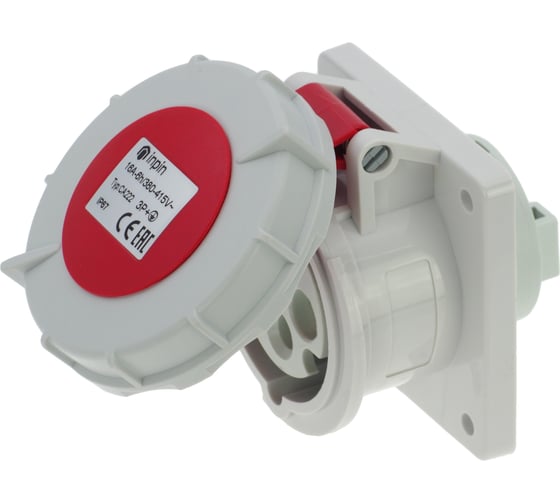 Изображение товара Встраиваемая розетка INPIN 16A/400V/3P+E/IP67, фланец 75x75 CA222