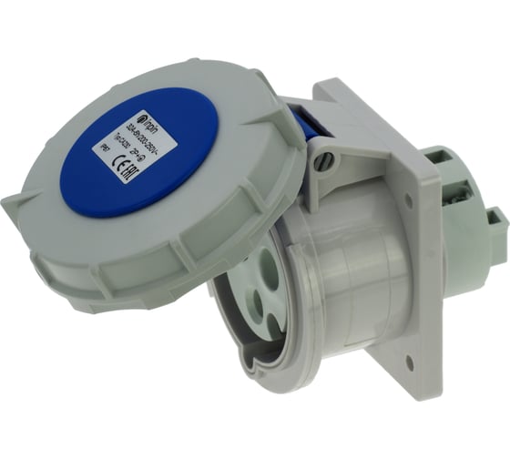 Изображение товара Встраиваемая розетка INPIN 32A/230V/1P+N+E/IP67, фланец 75x85 CA230