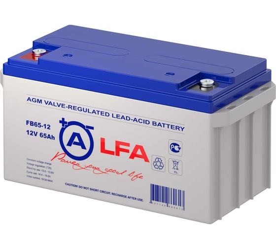 Изображение товара Аккумуляторная батарея LFA FB65-12 12В, 65 Ач УТ-00000778