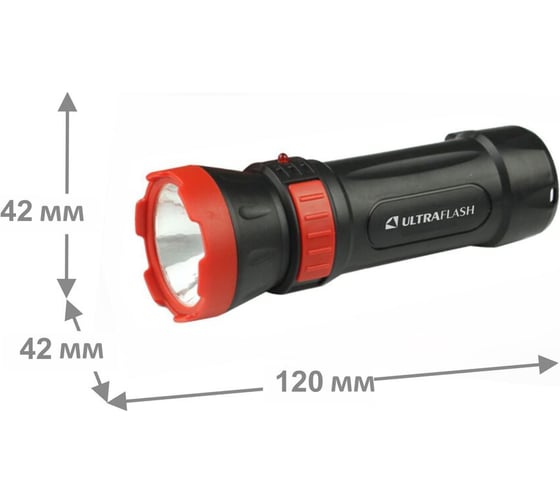 Изображение товара Аккумуляторный фонарь Ultraflash LED3849 (220В, черный, 1 LED, 2 режима,SLA, пластик, коробка) 14931