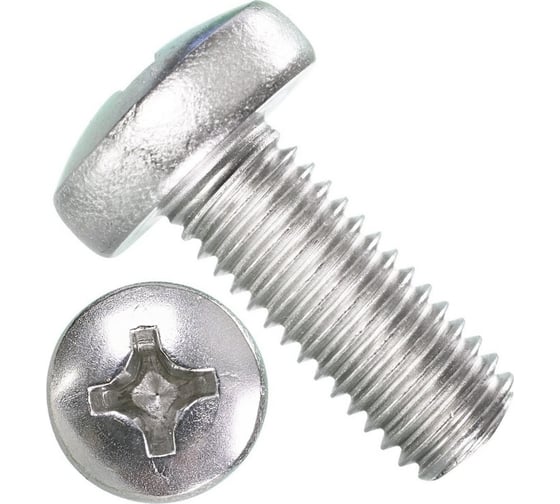 Изображение товара Винт КРЕП-КОМП полуцилиндрическая головка, цинк, DIN 7985, 6x8 мм, 50 шт. вц68мф