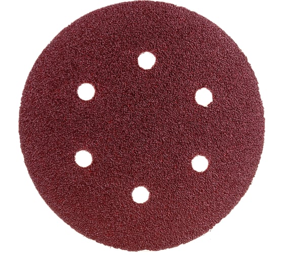 Изображение товара Круг шлифовальный на липкой основе (5шт; 150 мм; Р40) ПРАКТИКА 031-556