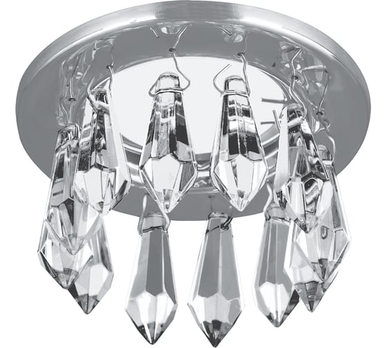 Изображение товара Светильник Gauss Brilliance Кристалл/Хром, Gu5.3 SQ PT001