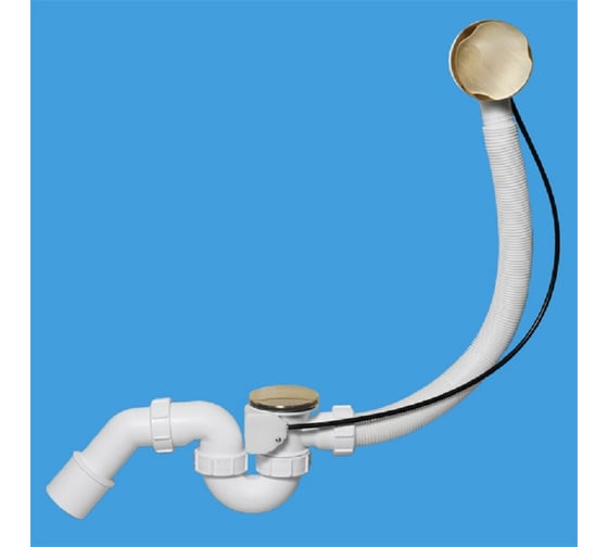 Изображение товара Полуавтомат McAlpine пластиковый с коленом (Lтросика=575мм) (цвет-античная бронза) MRB2AB-PB