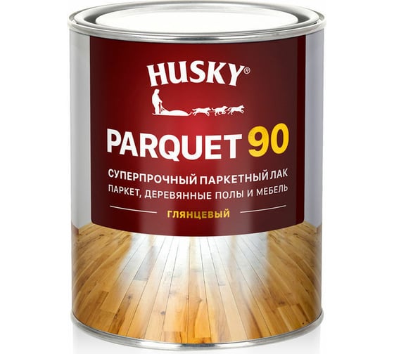 Изображение товара Суперпрочный паркетный лак HUSKY глянцевый, 0.9 л 30150