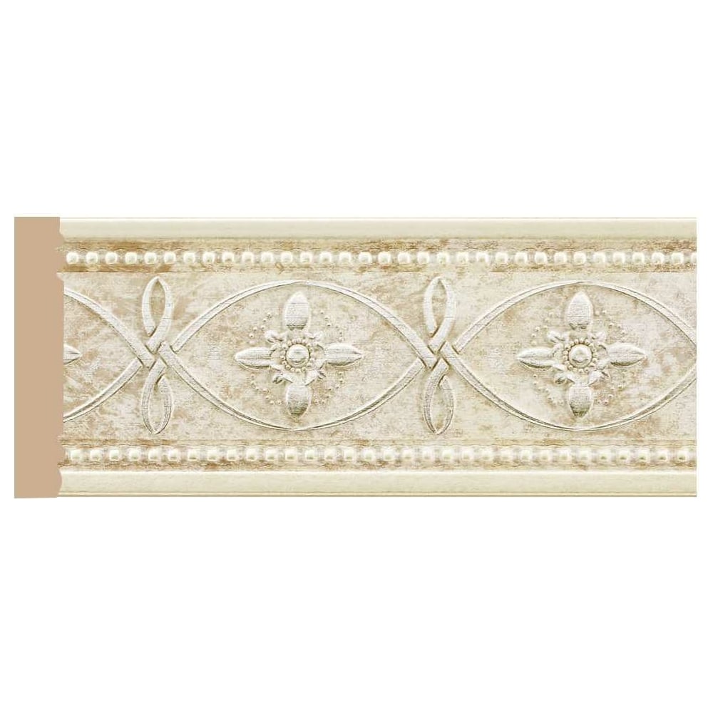 Изображение товара Молдинг из полистирола Decomaster 80x12x2400 мм серебристый для внутренних работ