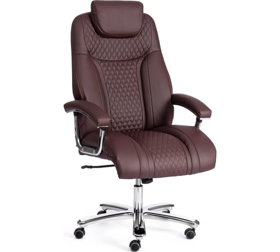Изображение товара Кресло Tetchair trust (max) 36-36/36-36/6/36-36/06 кожзам, коричневый/коричневый, стеганный/коричневый 19890
