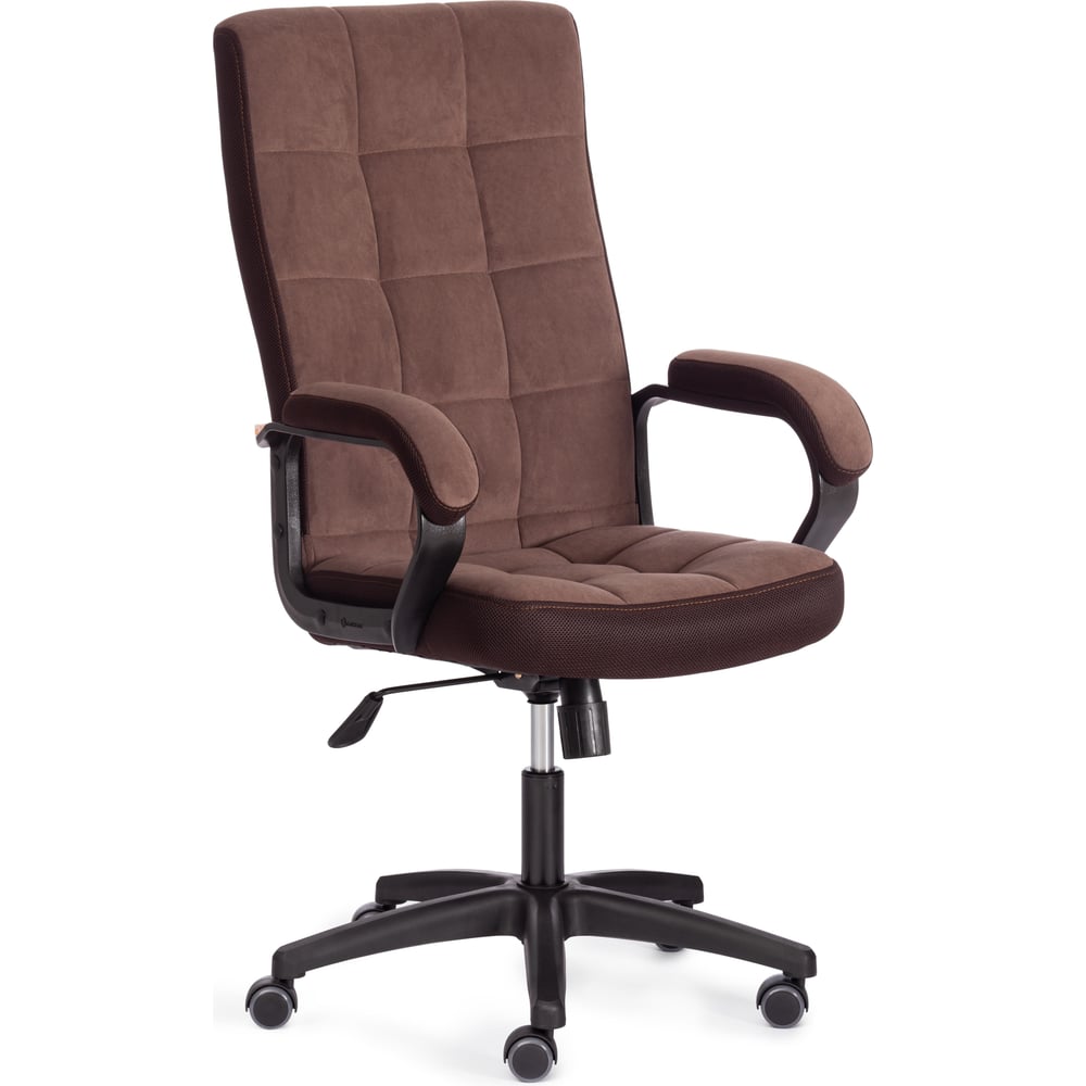 Изображение товара Кресло офисное Tetchair trendy (22) с регулировками и мягким флоком коричневое