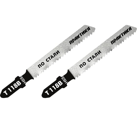 Изображение товара Пилка (2 шт; T118B) для лобзиков ПРАКТИКА 034-489