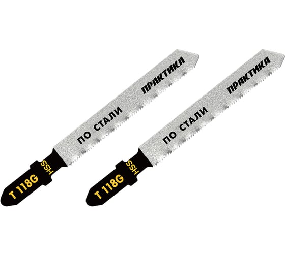 Изображение товара Пилка по металлу (2 шт; T118G) для лобзиков ПРАКТИКА 038-784