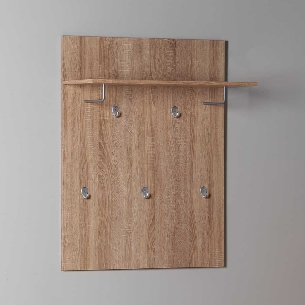 Изображение товара Вешалка Гуд ЛАКК СИРИУС настенная с полкой 78x31x100 см бежевая дуб сонома