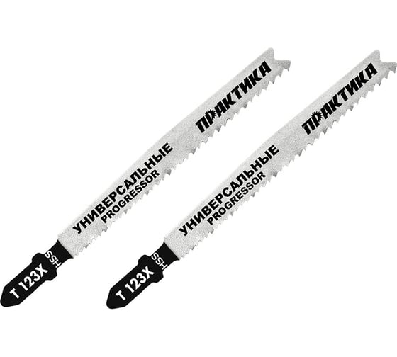 Изображение товара Пилка по металлу (2 шт; T123X) для лобзиков ПРАКТИКА 038-722