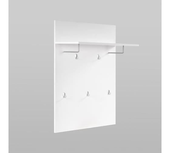 Изображение товара Вешалка Гуд ЛАКК СИРИУС настенная, с полкой, 78x31x100 см, белая 2.02.11.260.1