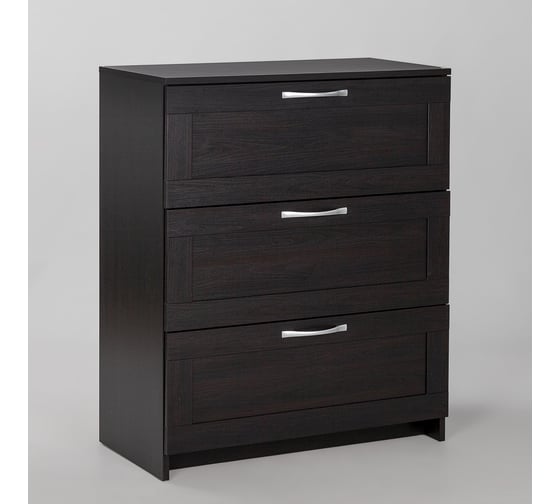 Изображение товара Комод Гуд ЛАКК СИРИУС 3 ящика, 78x41x94 см, черный, дуб венге 2.02.02.050.5