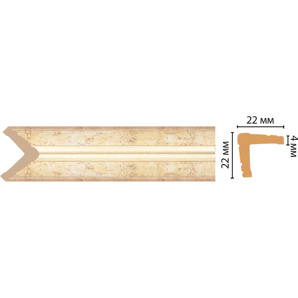 Изображение товара Уголок Decomaster ДМ 22x22x2400 мм для стильного интерьера