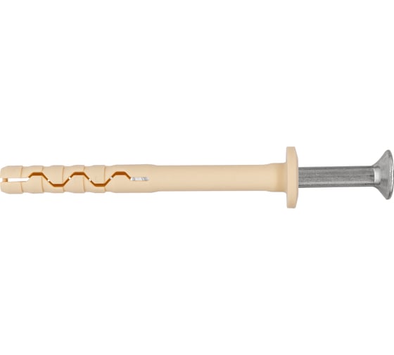 Изображение товара Дюбель-гвоздь ЕВРОПАРТНЕР нейлоновый, pdg f, с грибовидным бортиком, 8x60 мм, 16 шт. 1 0109 3