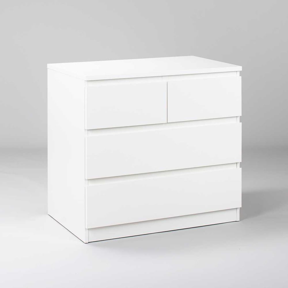 Изображение товара Комод Гуд ЛАКК МАЛЬТА 4 ящика белый минимализм 80x48x76 см