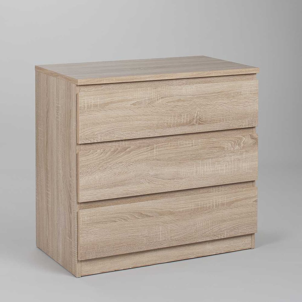 Изображение товара Комод Гуд ЛАКК МАЛЬТА 3 ящика бежевый дуб сонома