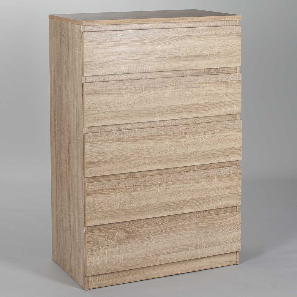 Изображение товара Комод Гуд ЛАКК МАЛЬТА 5 ящиков, 80x48x121 см, бежевый, дуб сонома 2.05.02.090.3