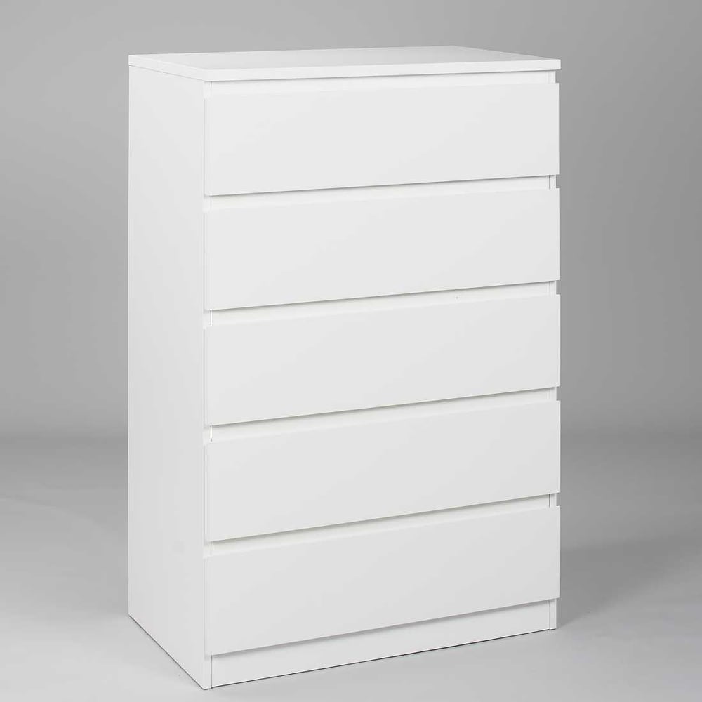 Изображение товара Комод Гуд ЛАКК МАЛЬТА с 5 ящиками белого цвета 80x48x121 см