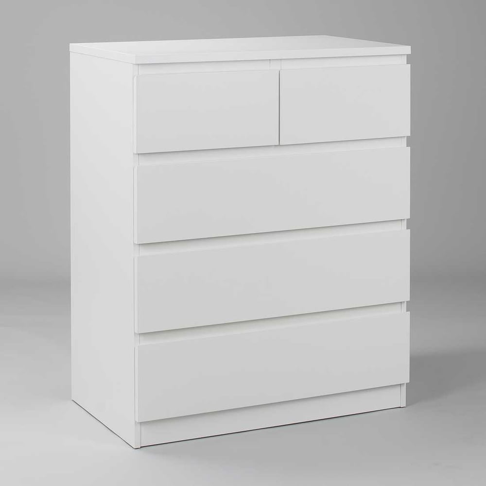 Изображение товара Комод Гуд ЛАКК МАЛЬТА 5 ящиков белый минимализм 800x980 мм