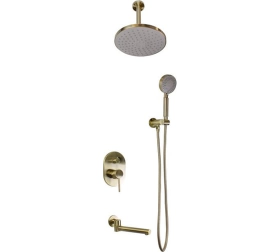 Изображение товара Встраиваемый душевой комплект BRONZE DE LUXE SCANDI бронза, потолочный излив 14582/1BR