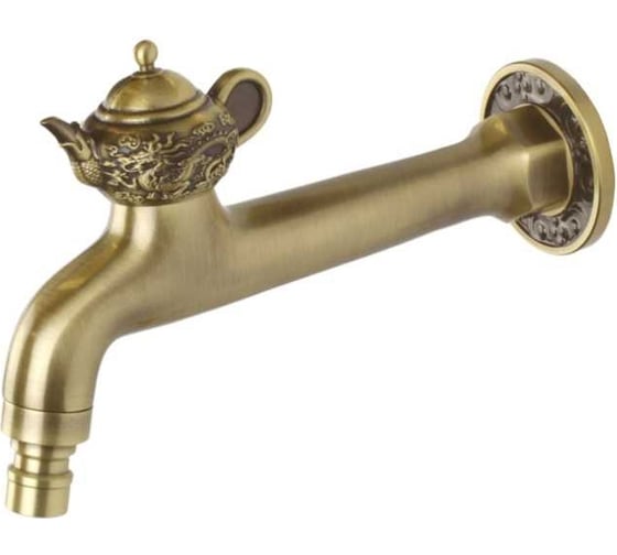 Изображение товара Сливной кран BRONZE DE LUXE длинный, насадка под шланг 13263/2